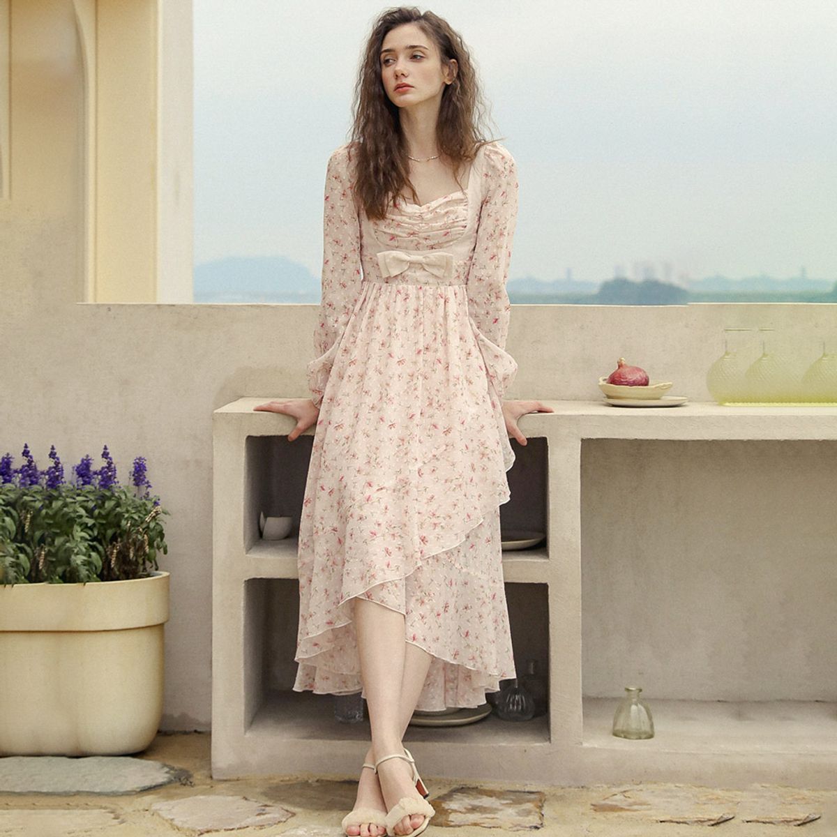 던드롭(DUNDROP) DD_Lovely fairy floral dress