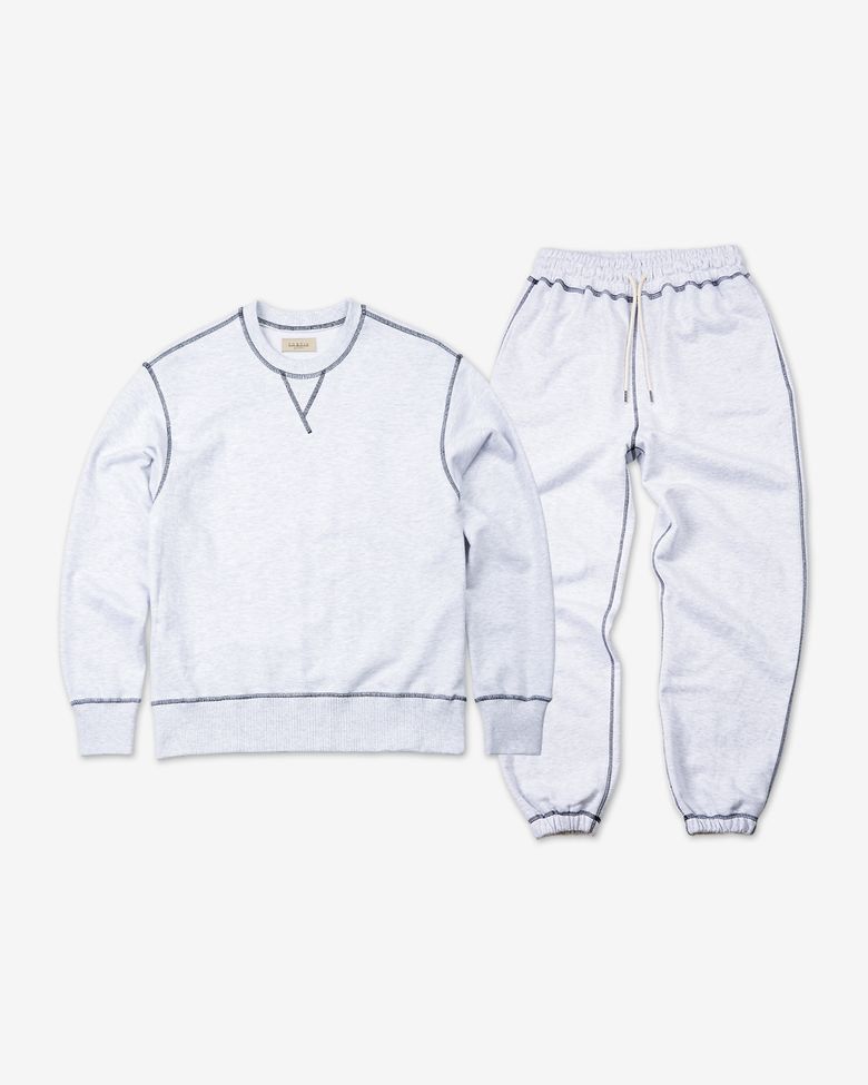 3N605 Sweat Set-up (White Melange)