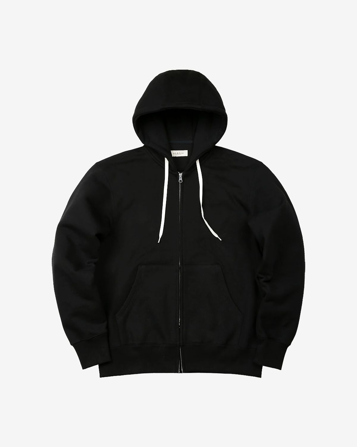 솔티(SORTIE) 2-Way Essential Sweat Hooded zip-up (Black)