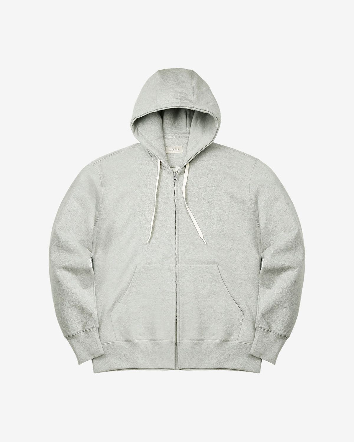 솔티(SORTIE) 2-Way Essential Sweat Hooded zip-up (Melange Gray)