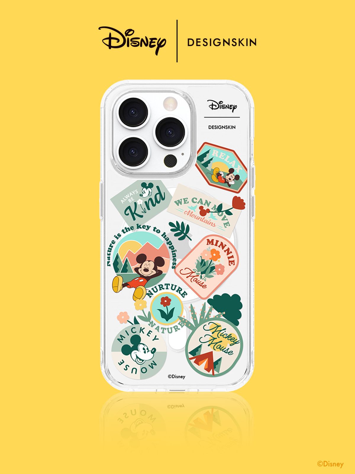 디자인스킨(DESIGNSKIN) [디즈니] 맥세이프 클리어 그래픽 케이스-미키 마우스 인 네이처