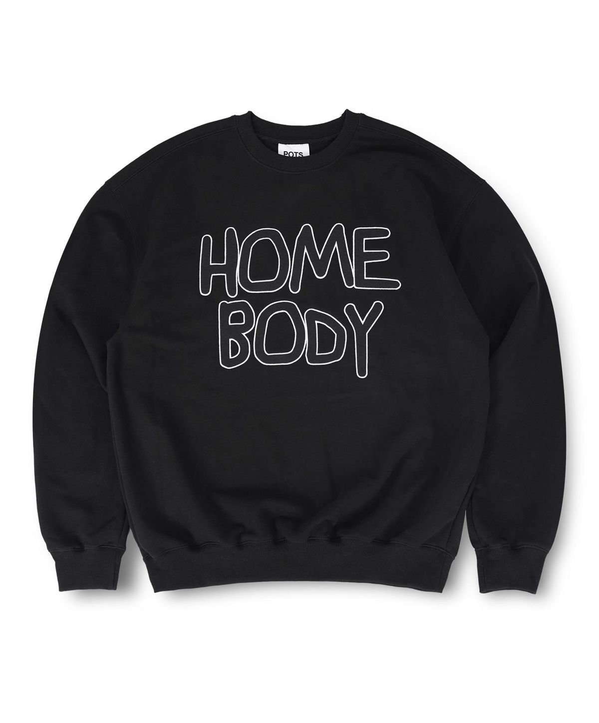 퍼츠(POTS) HOMEBODY SWEATSHIRT [BLACK]