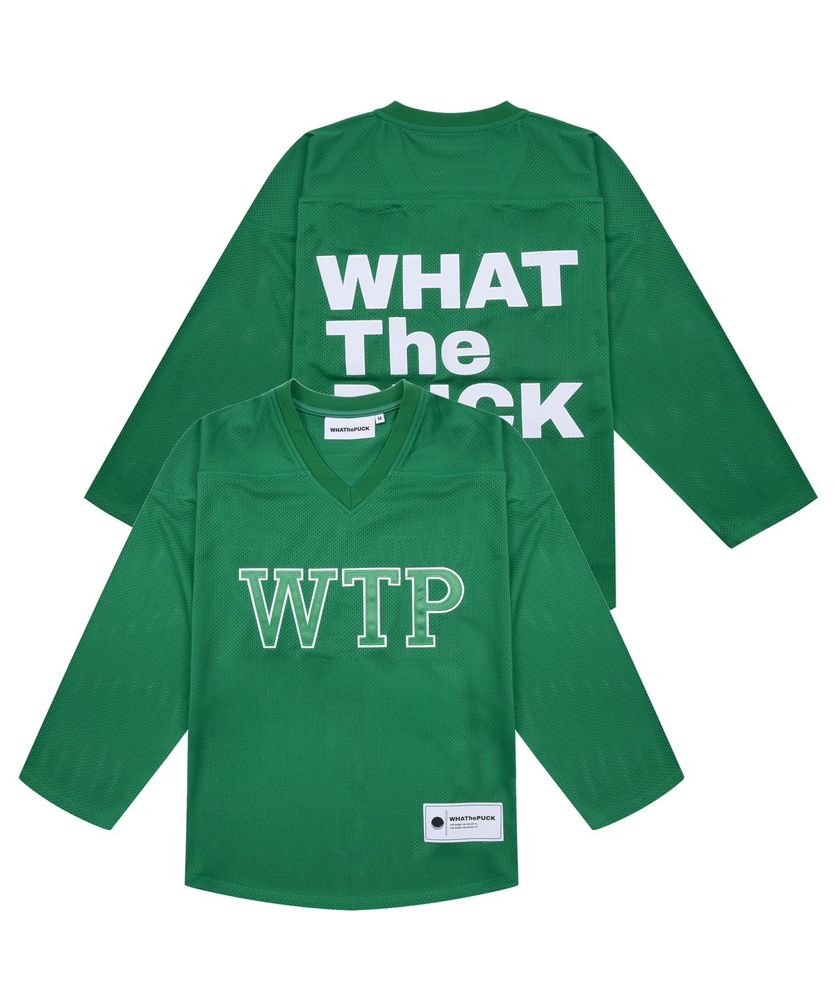 왓더퍽(WHATHEPUCK) WTP 화이트로고  져지 그린