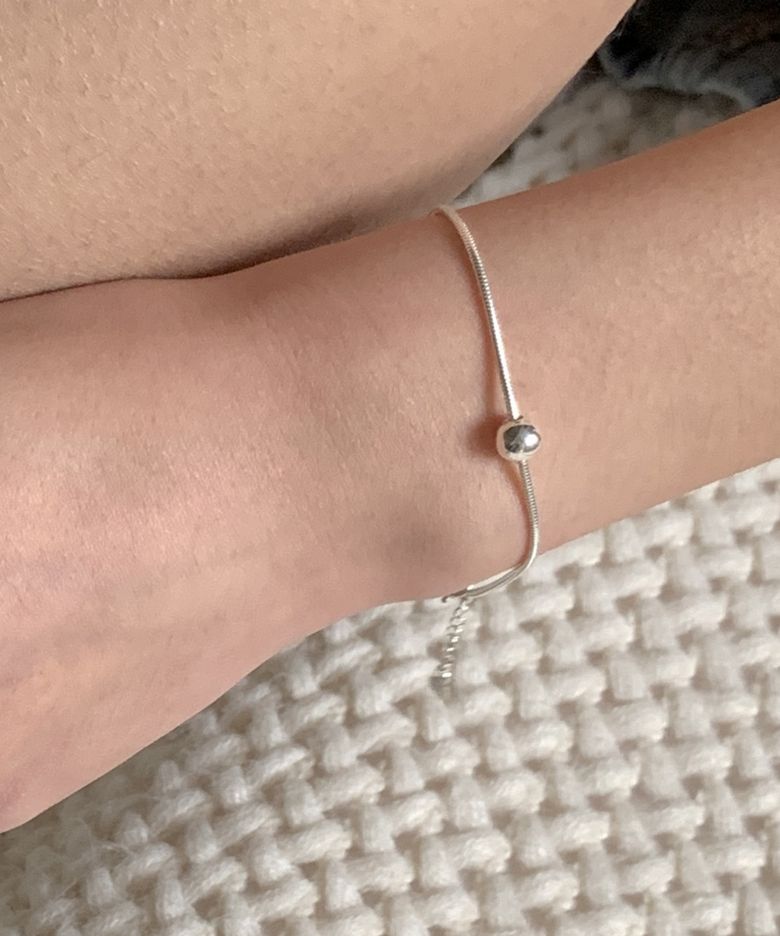[BARADU 925] Silky hoop ball bracelet