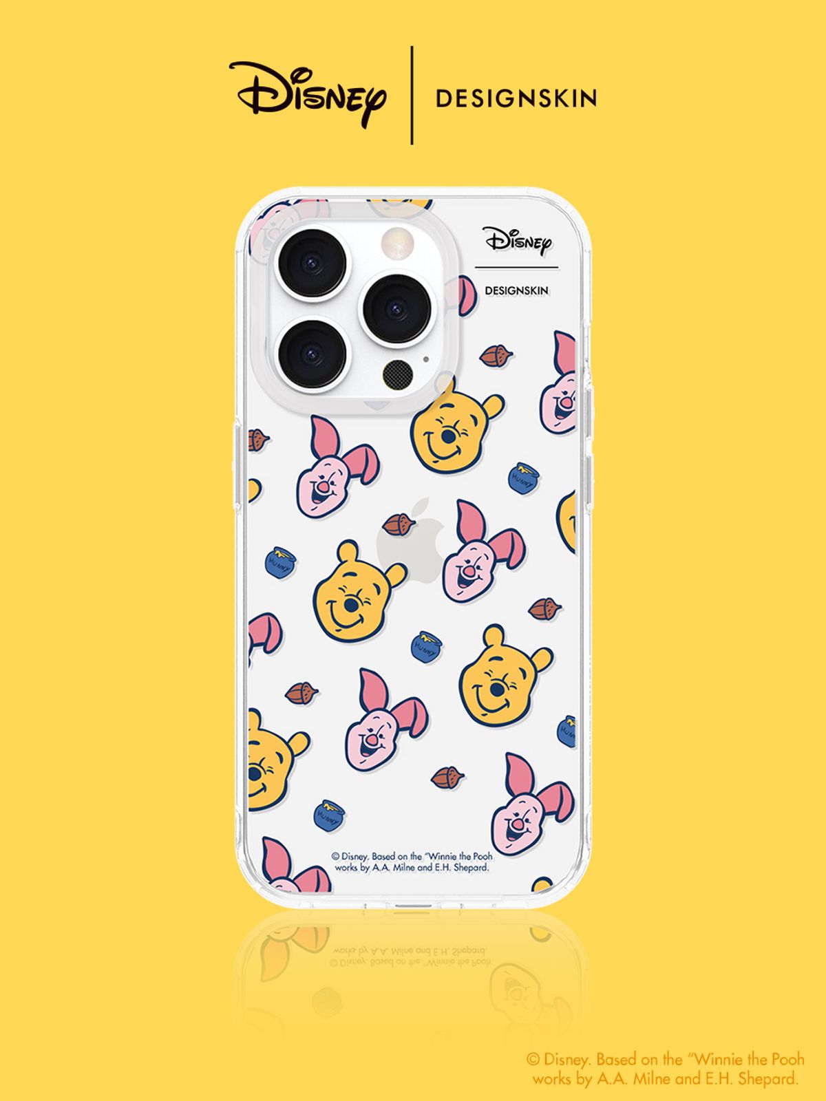 디자인스킨(DESIGNSKIN) [디즈니] 클리어 그래픽 케이스-푸우 피글렛 페이스