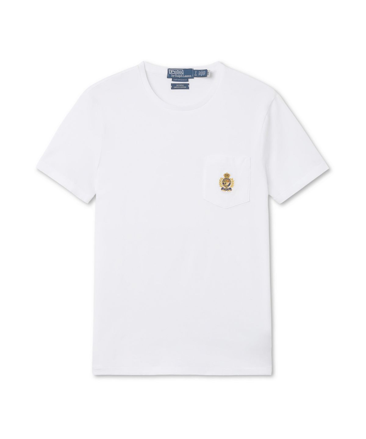 폴로 랄프 로렌(POLO RALPH LAUREN) [Crest Capsule] 커스텀 슬림핏 저지 티셔츠 - 화이트