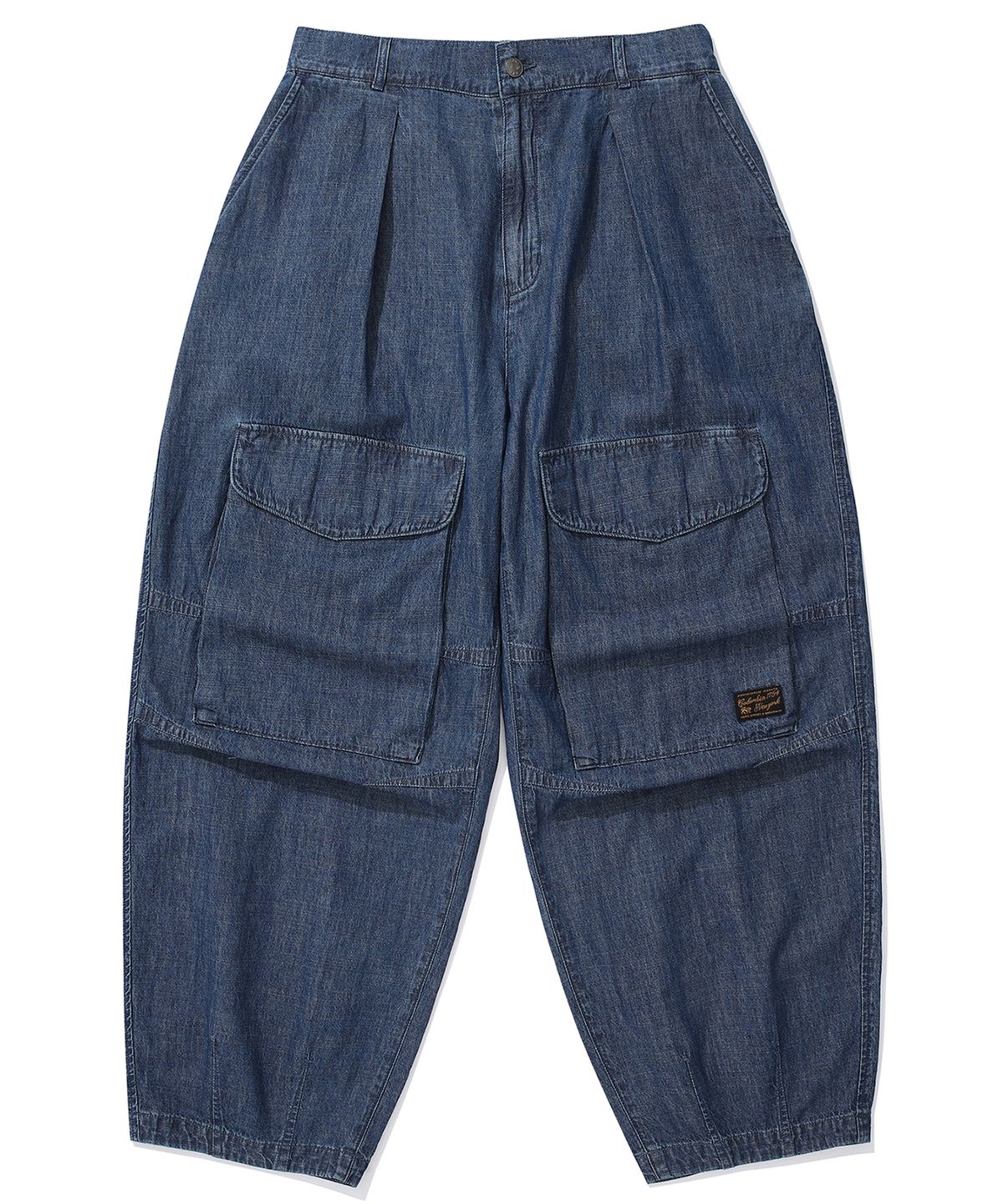컬럼비아 유니버시티(COLUMBIA UNIVERSITY) SL-LABEL DENIM WIDE FIT BALLOON PANTS 미드나잇데님