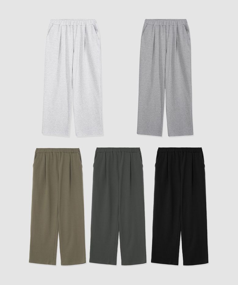 D. BASIC TIDY ONE-TUCK WIDE PANTS - 5 COLOR