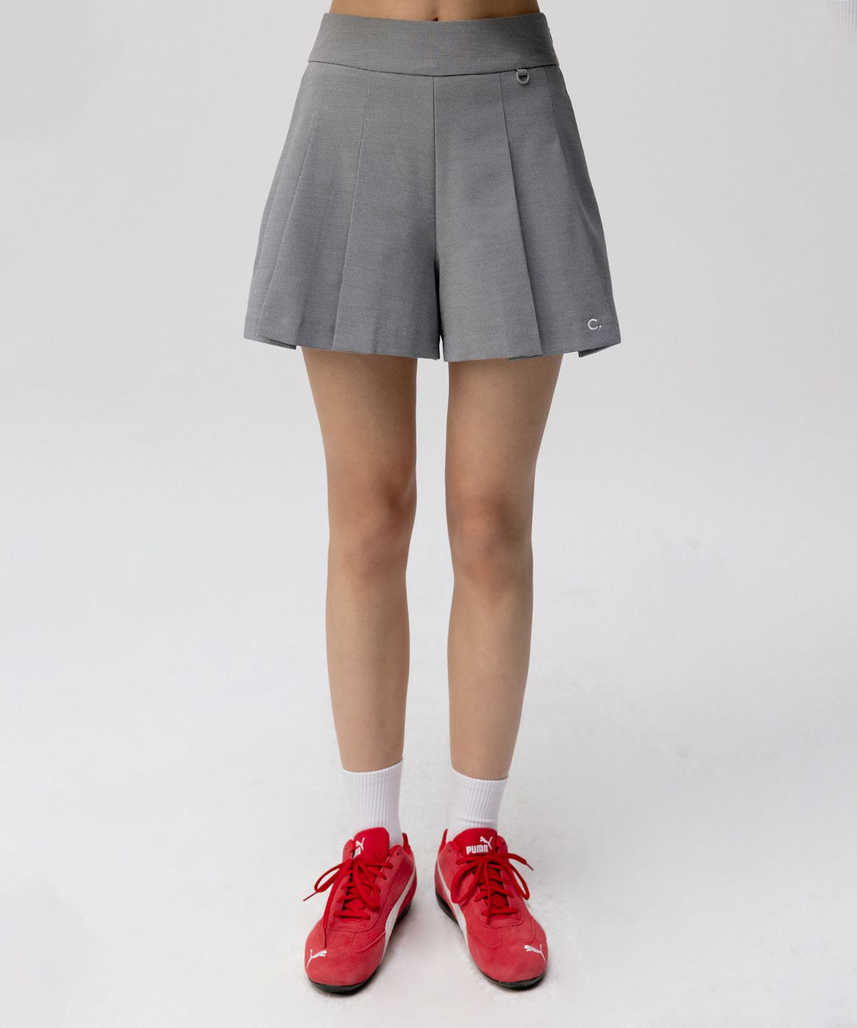 클로브(CLOVE) [24SS clove] Houndstooth Skirtpants (Grey)