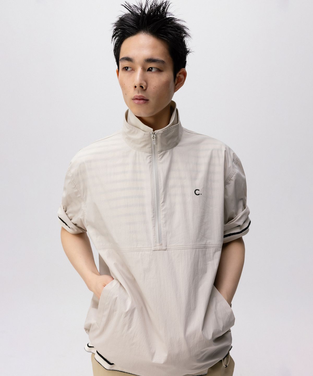 클로브(CLOVE) [24SS clove] Field Short Sleeve Anorak (Light Beige)