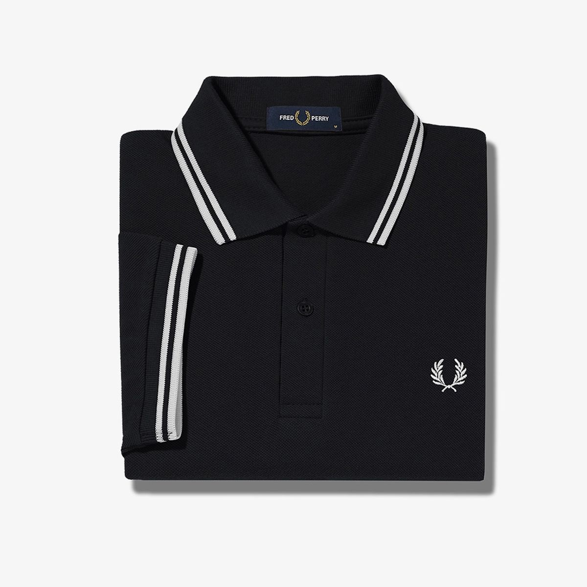 프레드페리(FRED PERRY) [G3600] 여성 트윈 팁 프레드페리 셔츠- 블랙/화이트 G3600-350
