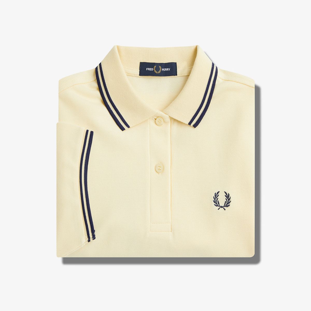 프레드페리(FRED PERRY) [G3600] 여성 트윈 팁 프레드페리 셔츠 - 아이스크림/프렌치네이비 AFPF2413600-U80