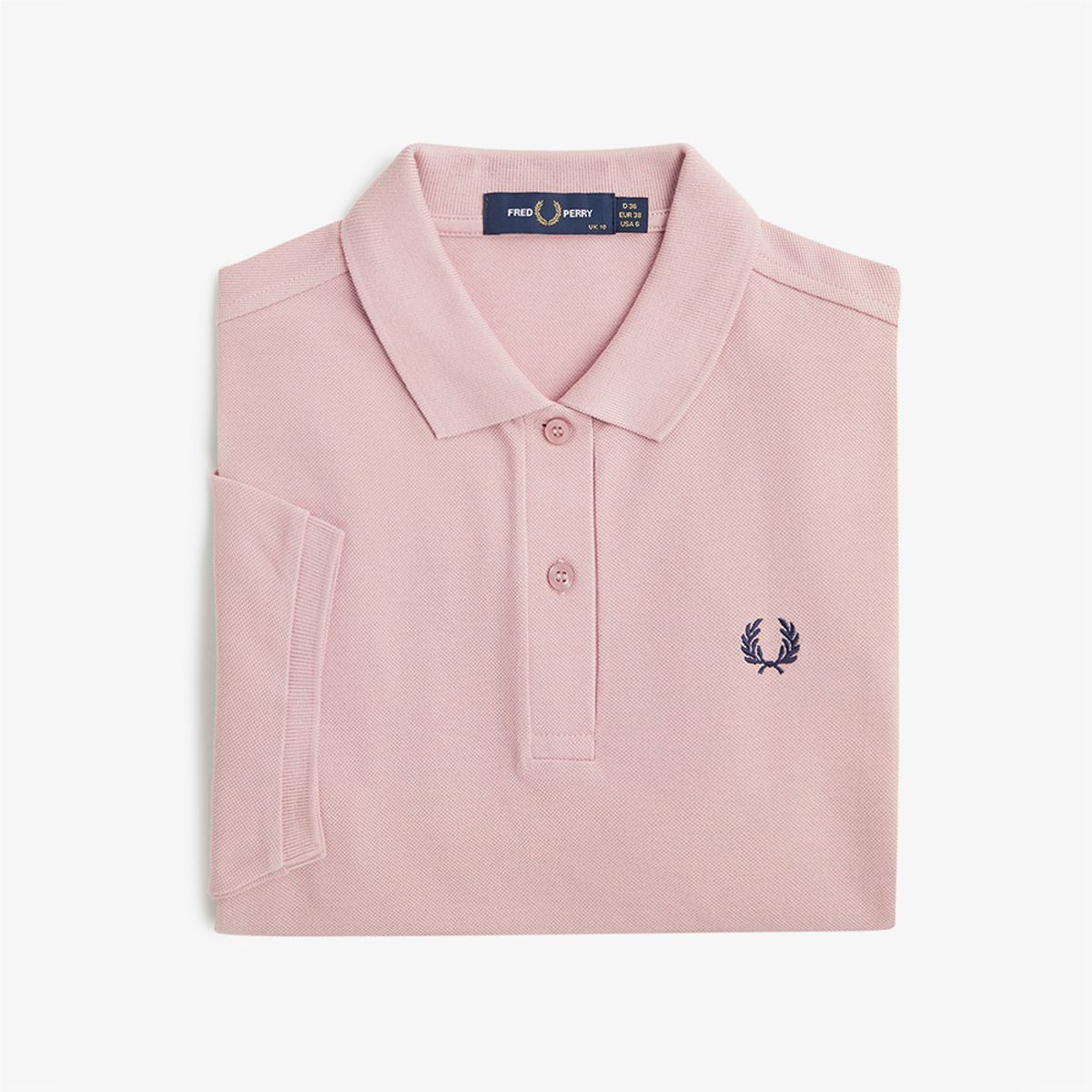 프레드페리(FRED PERRY) [G6000] 여성 플레인 프레드페리 셔츠 - 더스티로즈핑크/네이비 AFPF2416000-U81