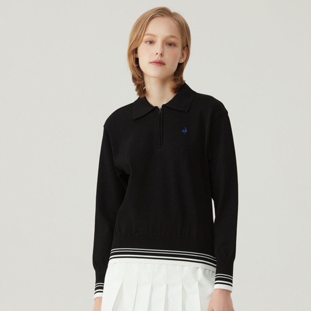 르꼬끄 골프(LECOQ GOLF) 여성 H-ZIP 풀오버 스웨터 (GP122LKP24)