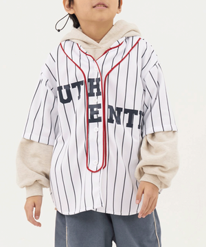 어센틱 오버사이즈 클래식 베이스볼 티셔츠 야구티 주니어반팔티 블랙,화이트