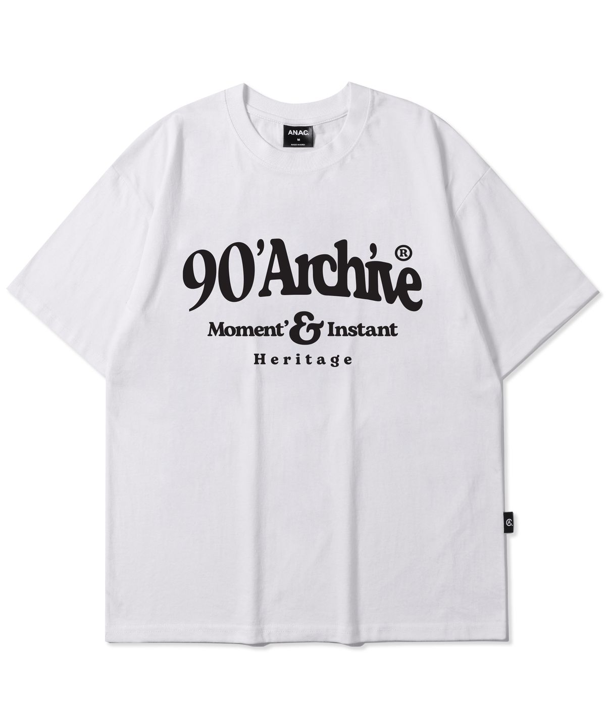 어나더 아카이브(ANOTHER ARCHIVE) 90s 아카이브 로고 반팔티_화이트