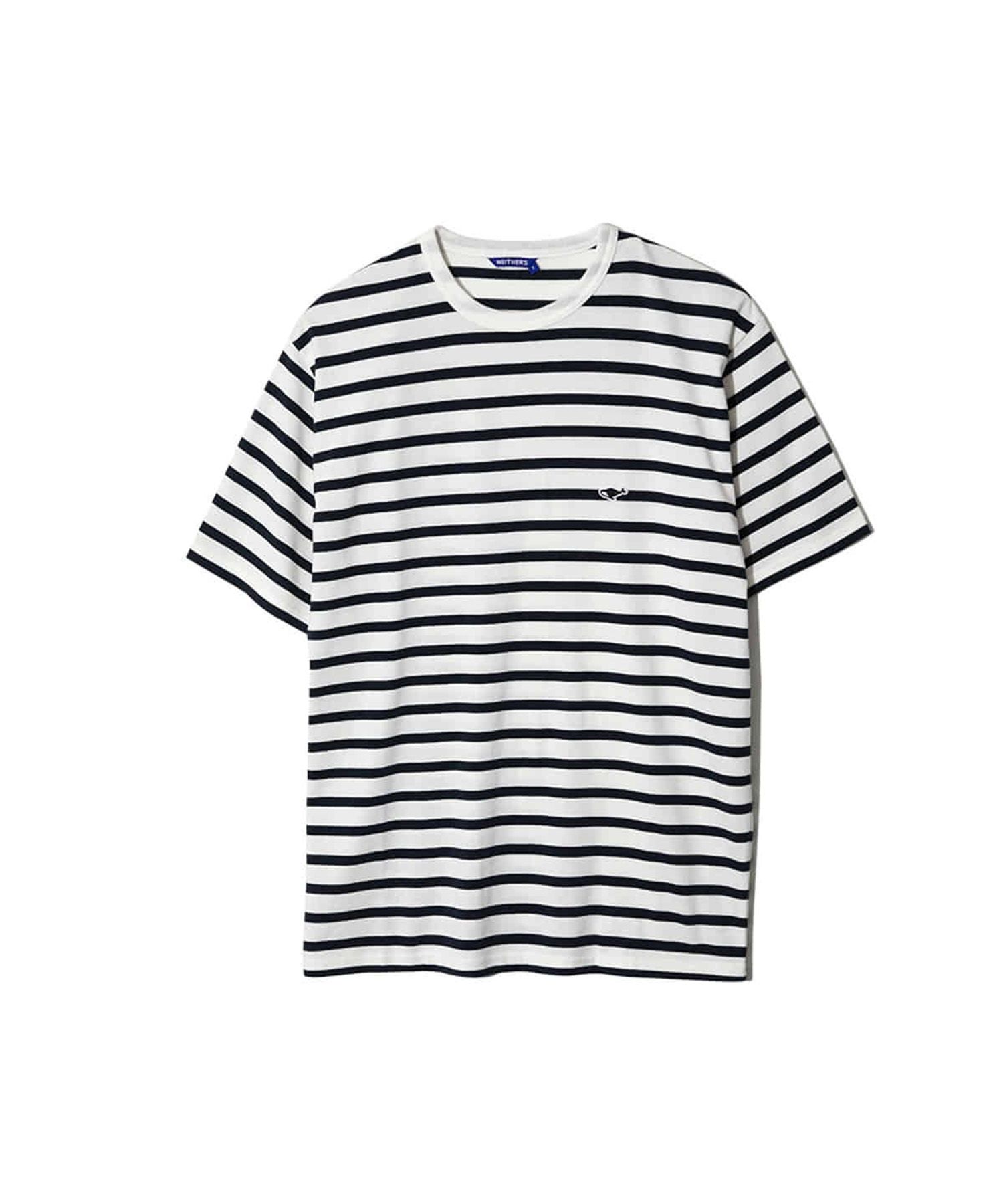 MUSINSA | NEITHERS BASIC STRIPE S/S T-SHIRT (OFF WHITE)