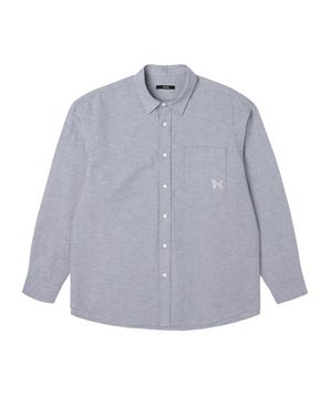 남성 베이직 옥스포드 셔츠 (GREY) (HA2LS90-35)