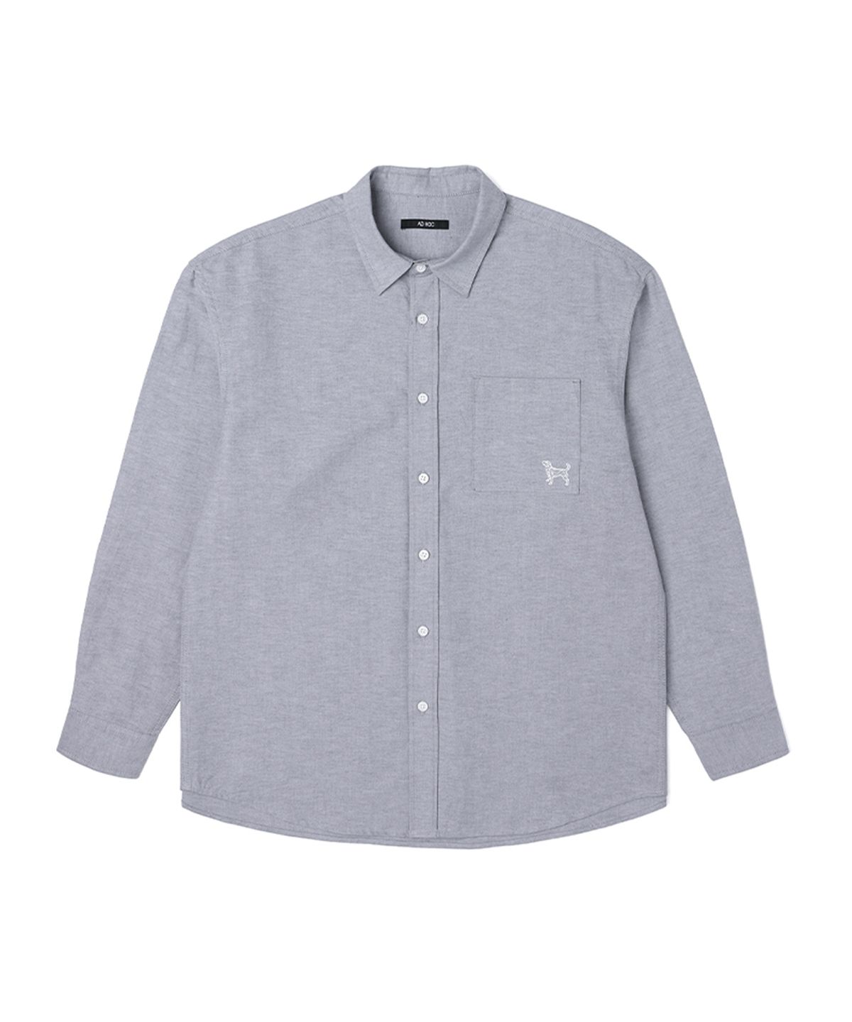 애드호크(ADHOC) 남성 베이직 옥스포드 셔츠 (GREY) (HA2LS90-35)