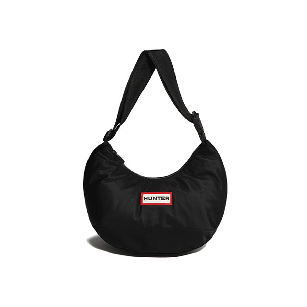헌터(HUNTER) [UNISEX] 오리지날 나일론 미디 호보백 - 블랙 UBS3601KBMBLK