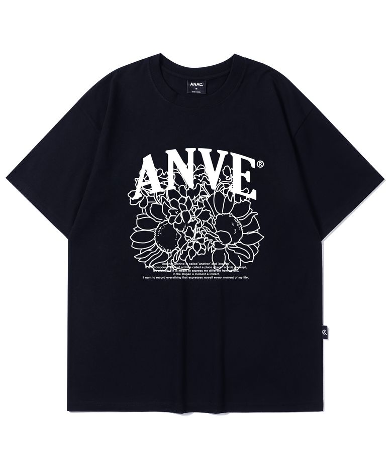 플라워즈 ANVE 반팔티_네이비