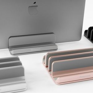 노트북 태블릿 알루미늄 수직 클램쉘 거치대 스탠드