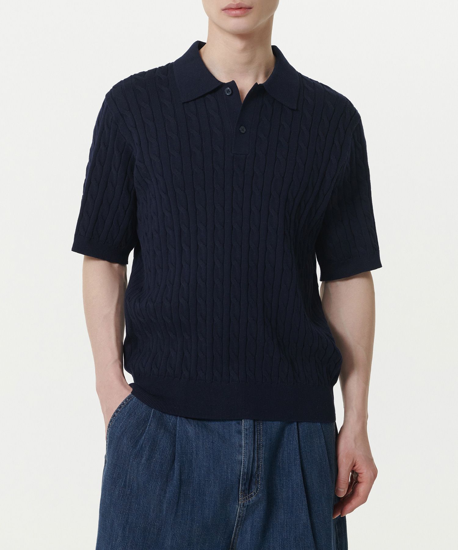 MUSINSA NODU ニットポロシャツ Mサイズ モーガン蔵人さん着用 MUSINSA NODU ニットポロシャツ M oursモーガン蔵人着用 - メルカリ
