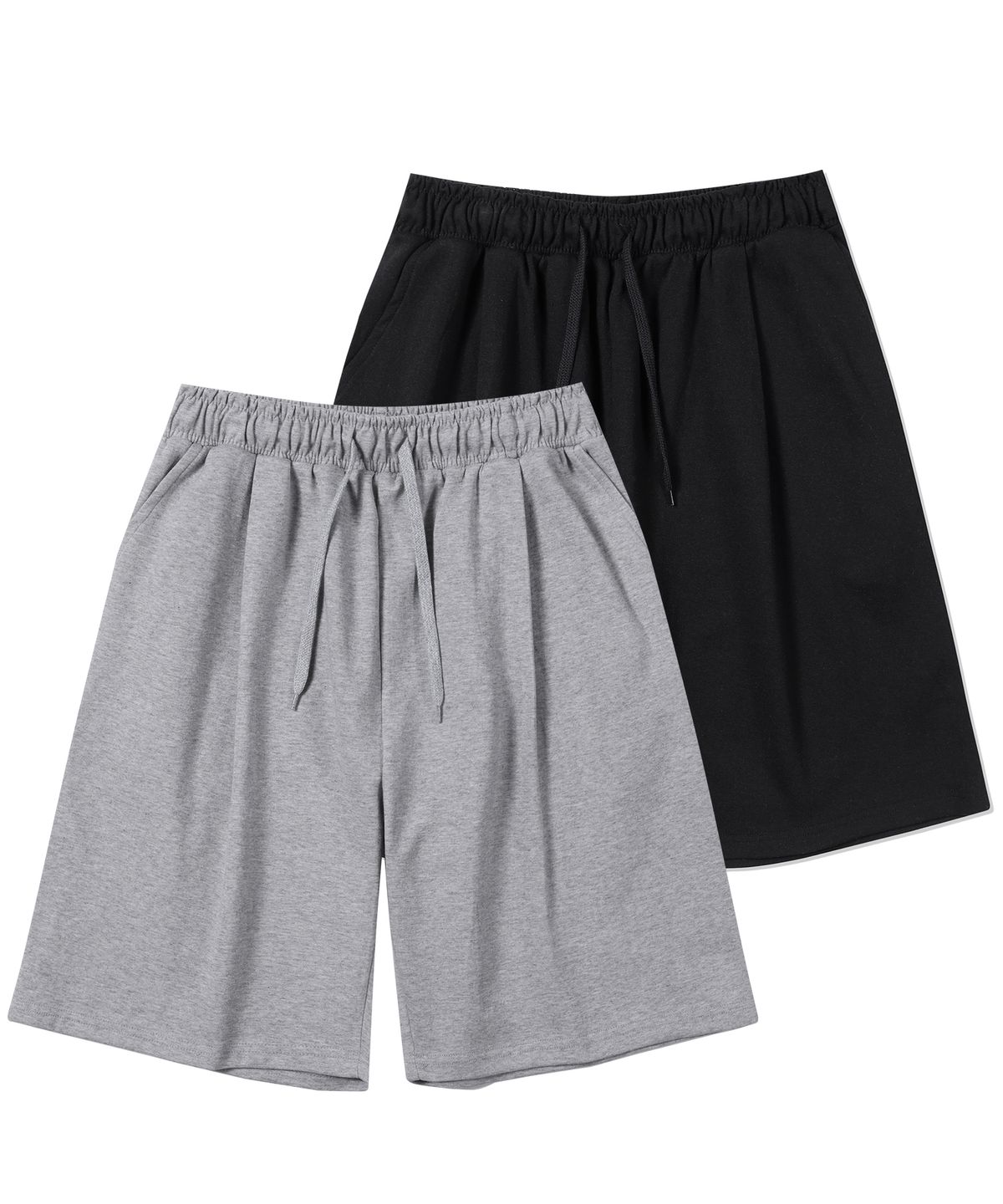 어나더 아카이브(ANOTHER ARCHIVE) 2PACK 와이드 원턱 버뮤다 스웨트 쇼츠