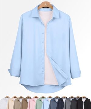 무지링클프리 매너버튼 스판셔츠 12COLOR