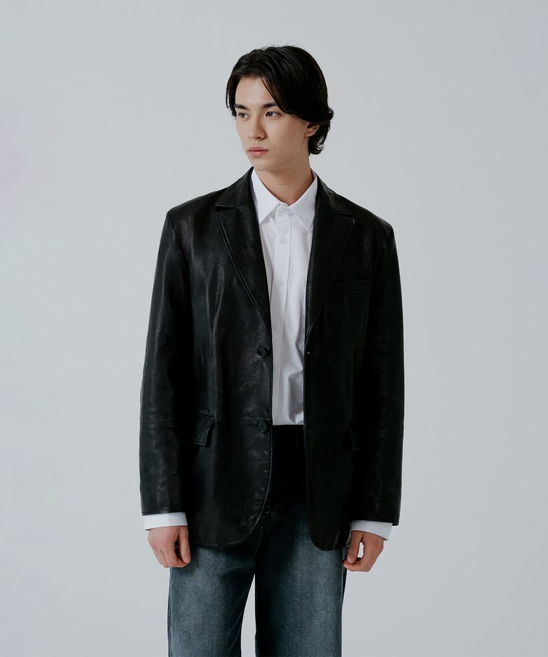 (MEN) 클래식 싱글 브레스트 베지터블 자켓