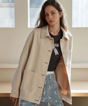 COTTON WORK JACKET_IVORY