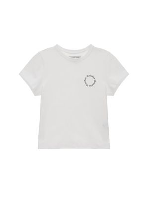 MATIN CIRCLE LOGO CROP TOP IN WHITE