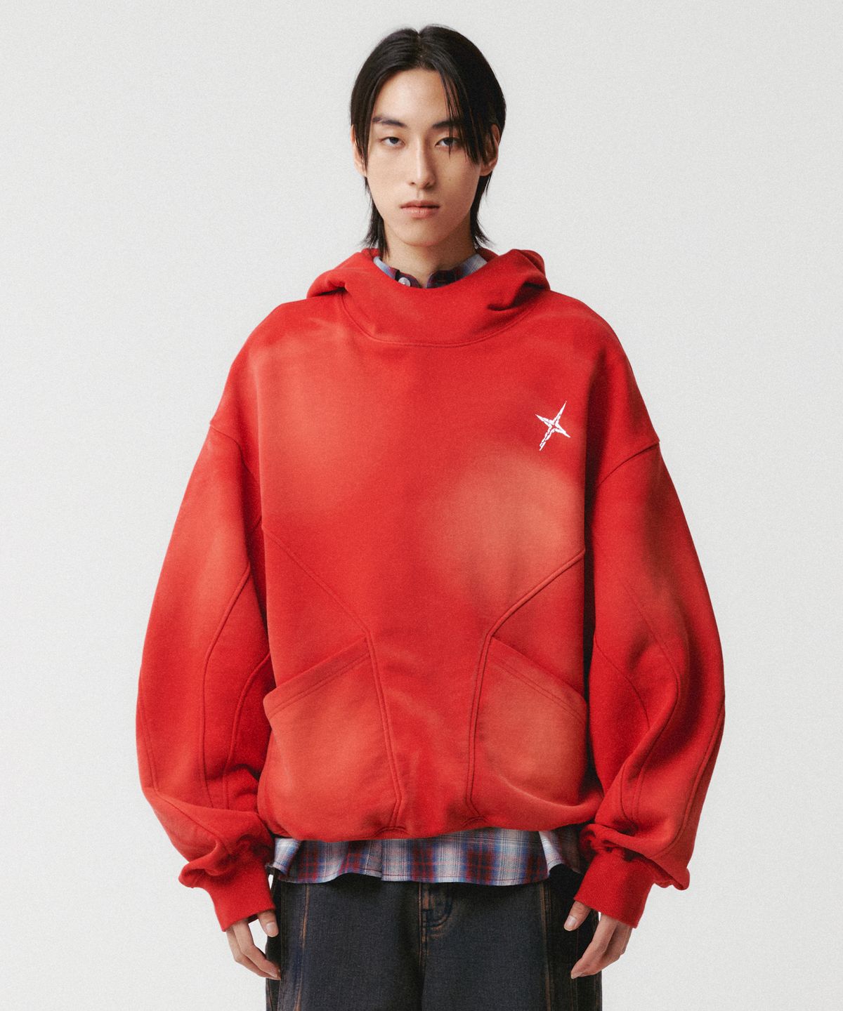 더블유엠씨(WMC) 더티워싱 심볼후드_RED