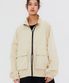 SCRIPT EMBROIDERY BLOUSON JACKET BEIGE
