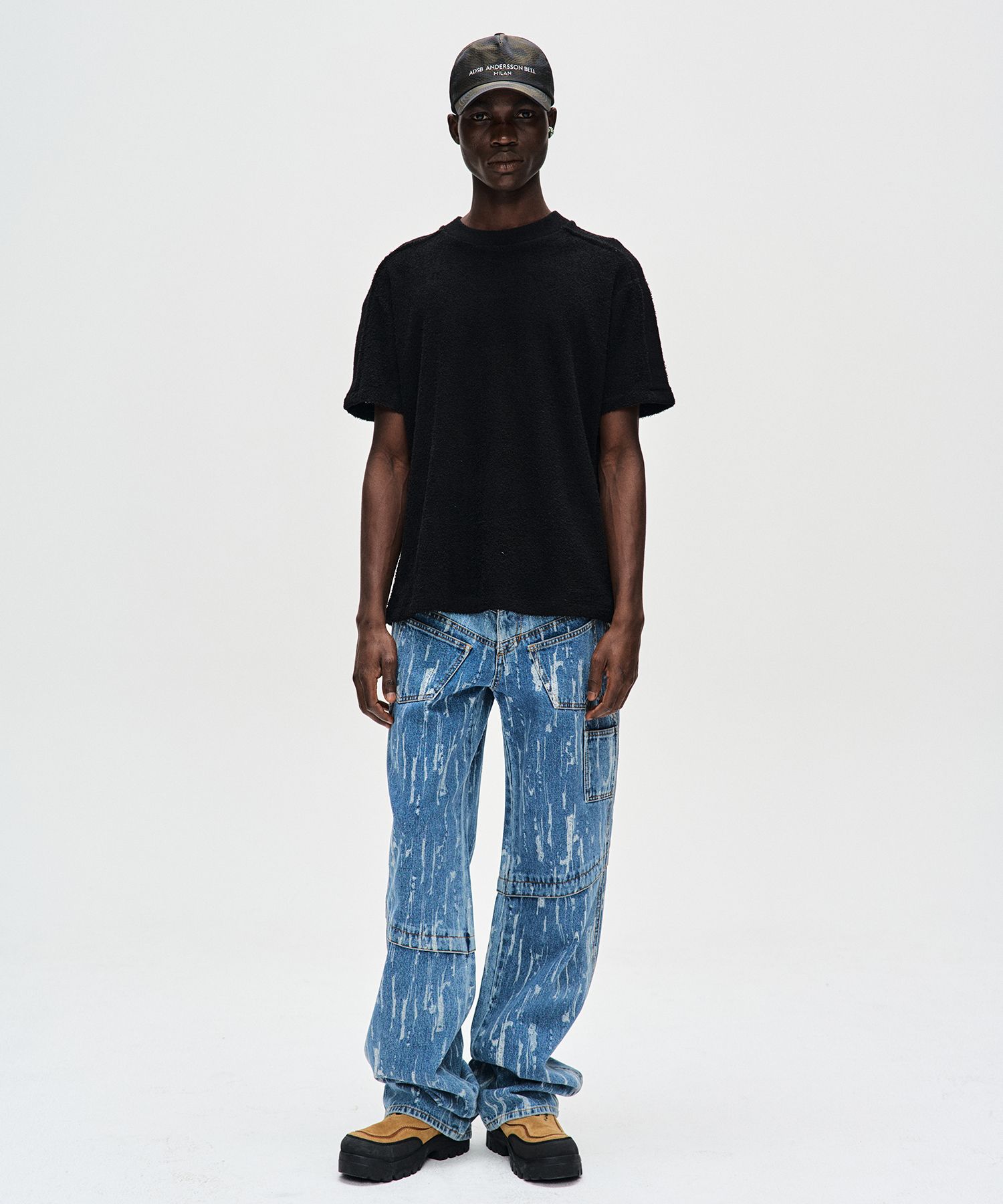 【SCENERITY】Mons denim banding wide pants Mons denim banding wide pants - SCENERITY