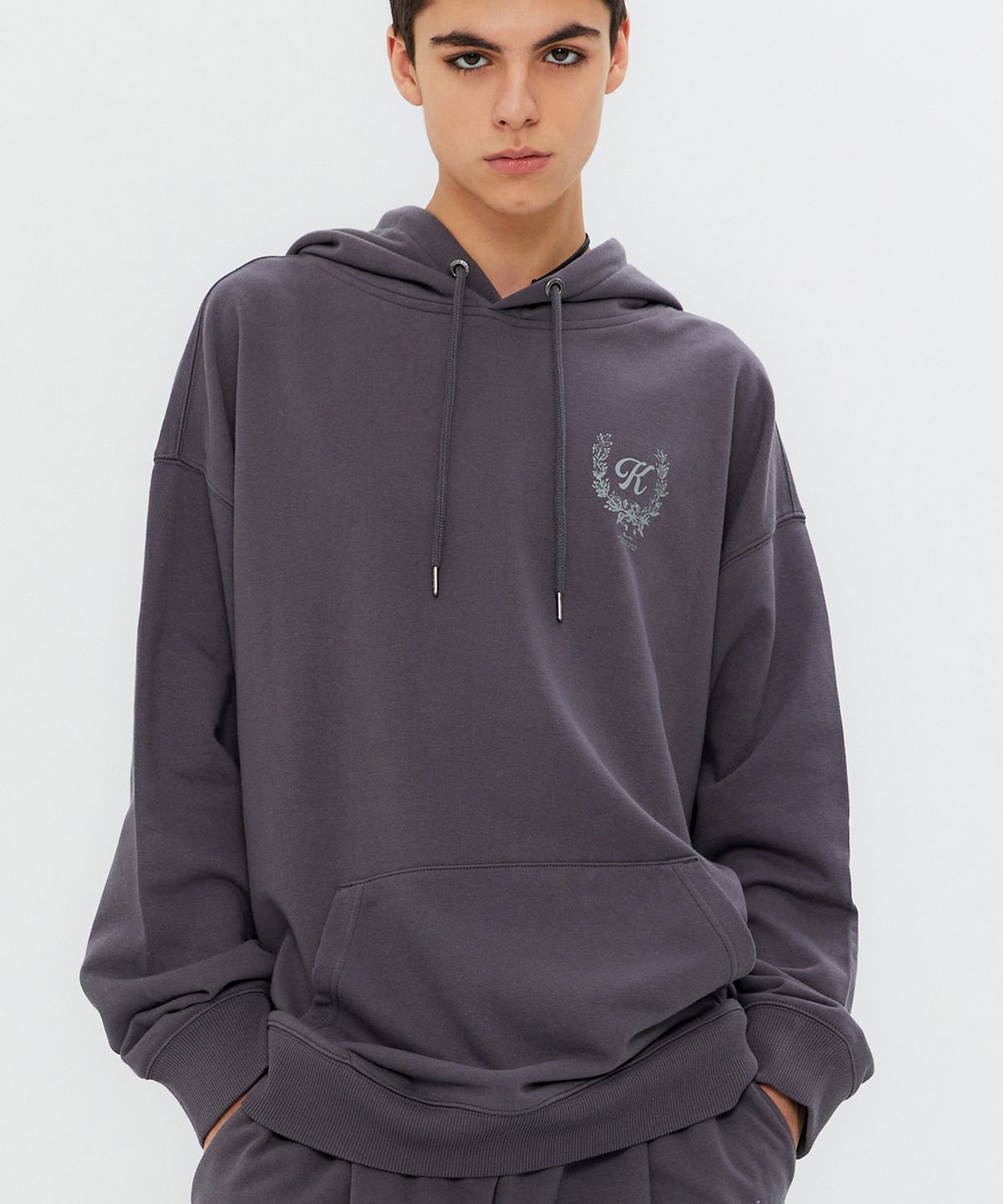 쿨트(KULTE) KULTE LAUREL LOGO HOODY GREY