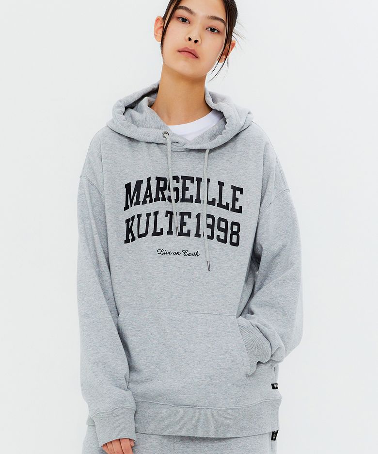 DOUBLE ARCH HOODY M.GREY