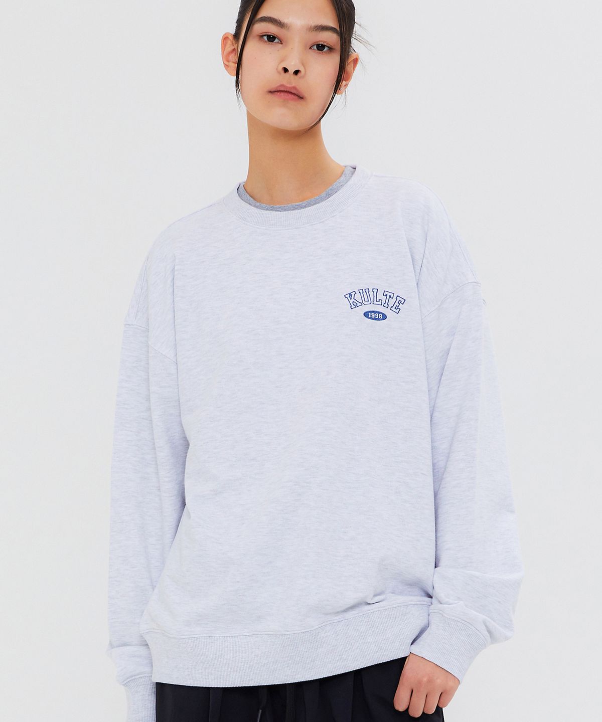 쿨트(KULTE) KULTE ARCH CREWNECK L.MELAGE