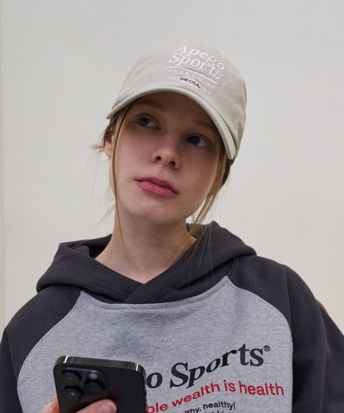 아페고 스포츠(APEGO SPORTS) Logo Ball Cap Beige