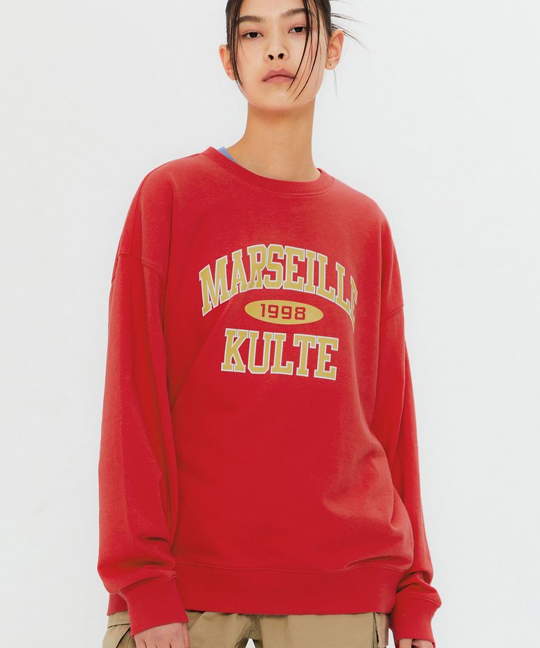 M-COLLEGE CREWNECK RED