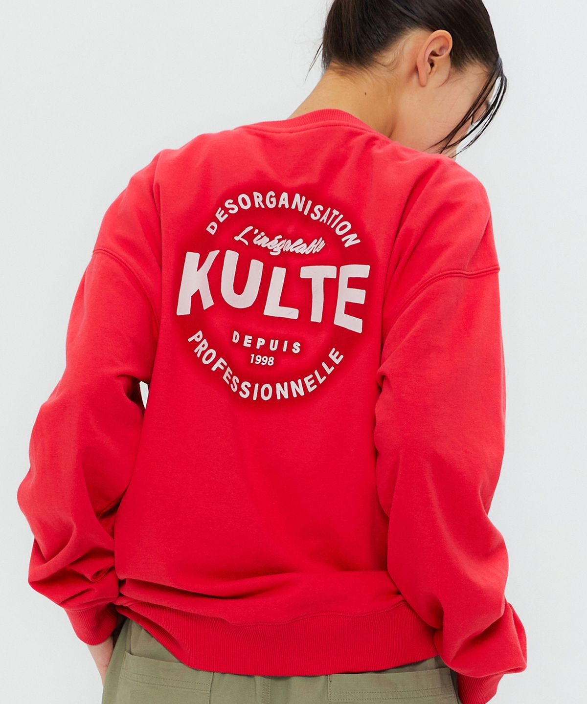 쿨트(KULTE) SOFT CIRCLE SKETCH CREWNECK RED