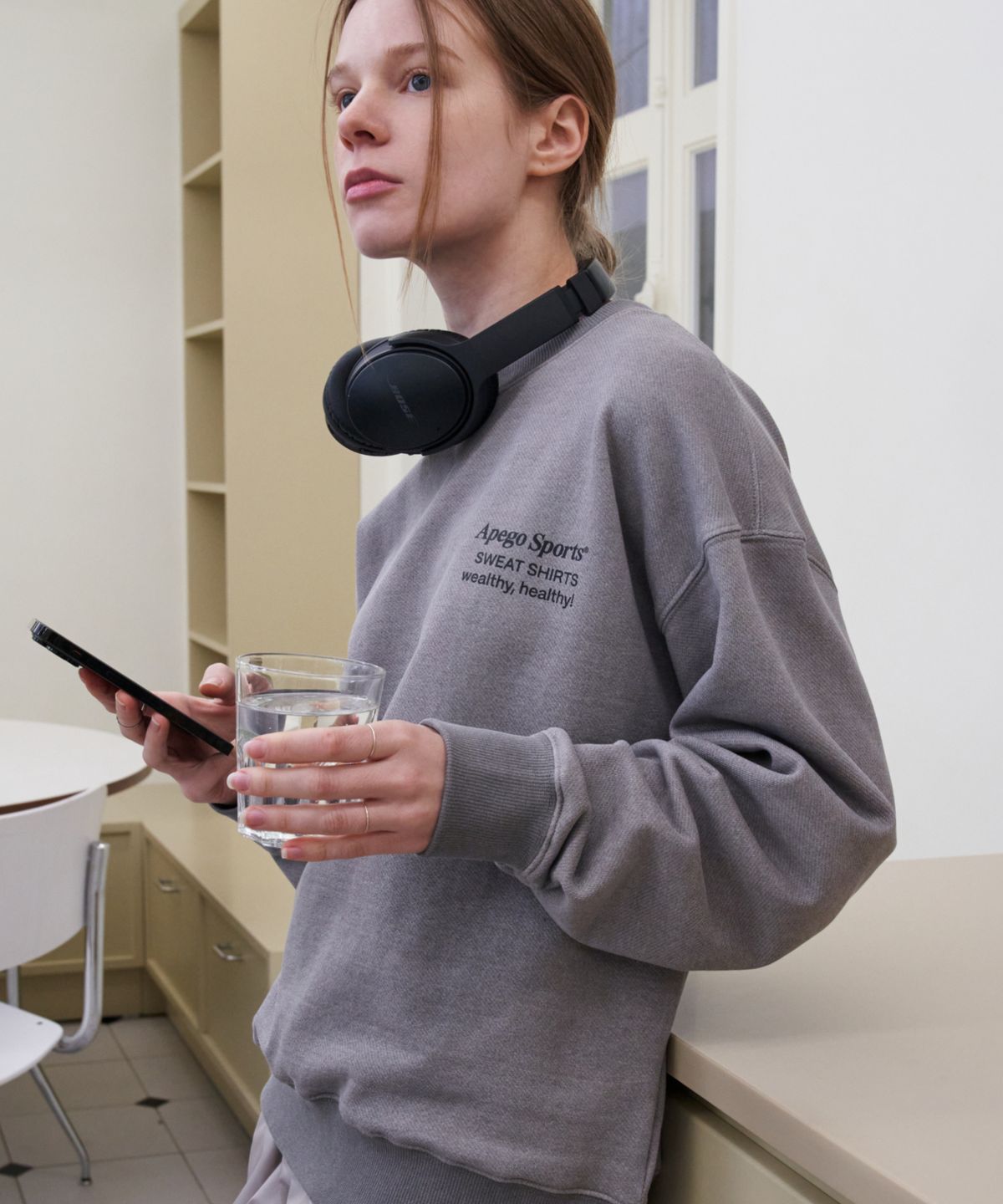 아페고 스포츠(APEGO SPORTS) Pigment Sweat Shirts Grey