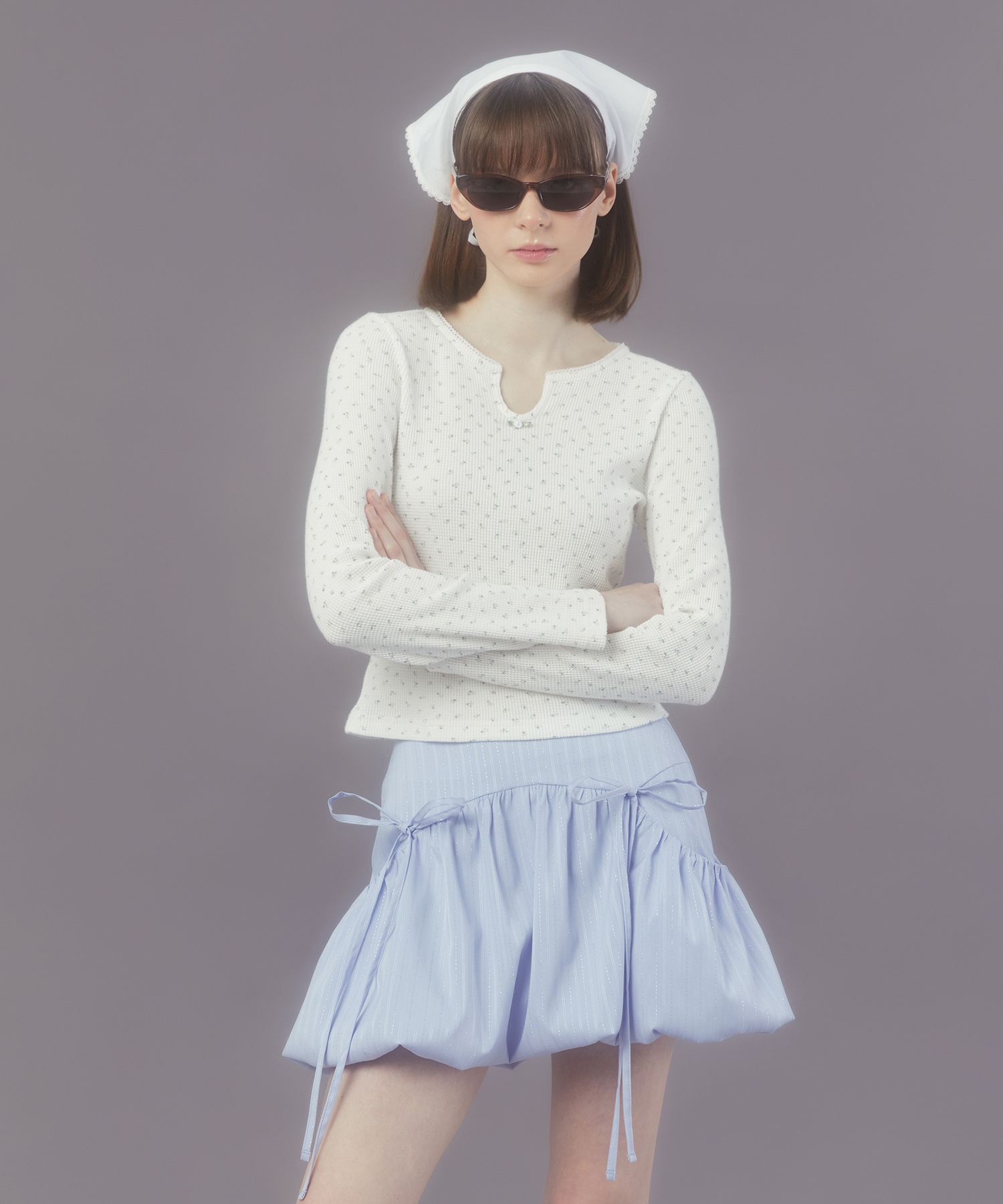 ミニスカート MARGARIN FINGERS SHIRRING POCKET BALLOON SKIRT 4BTR436 MARGARIN FINGERS SHIRRING POCKET BALLOON SKIRT 4BTR436