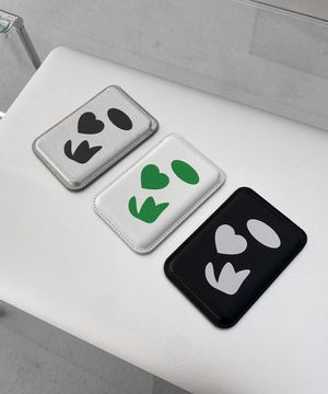 꽃 타원 풀 맥세이프 카드 가죽지갑