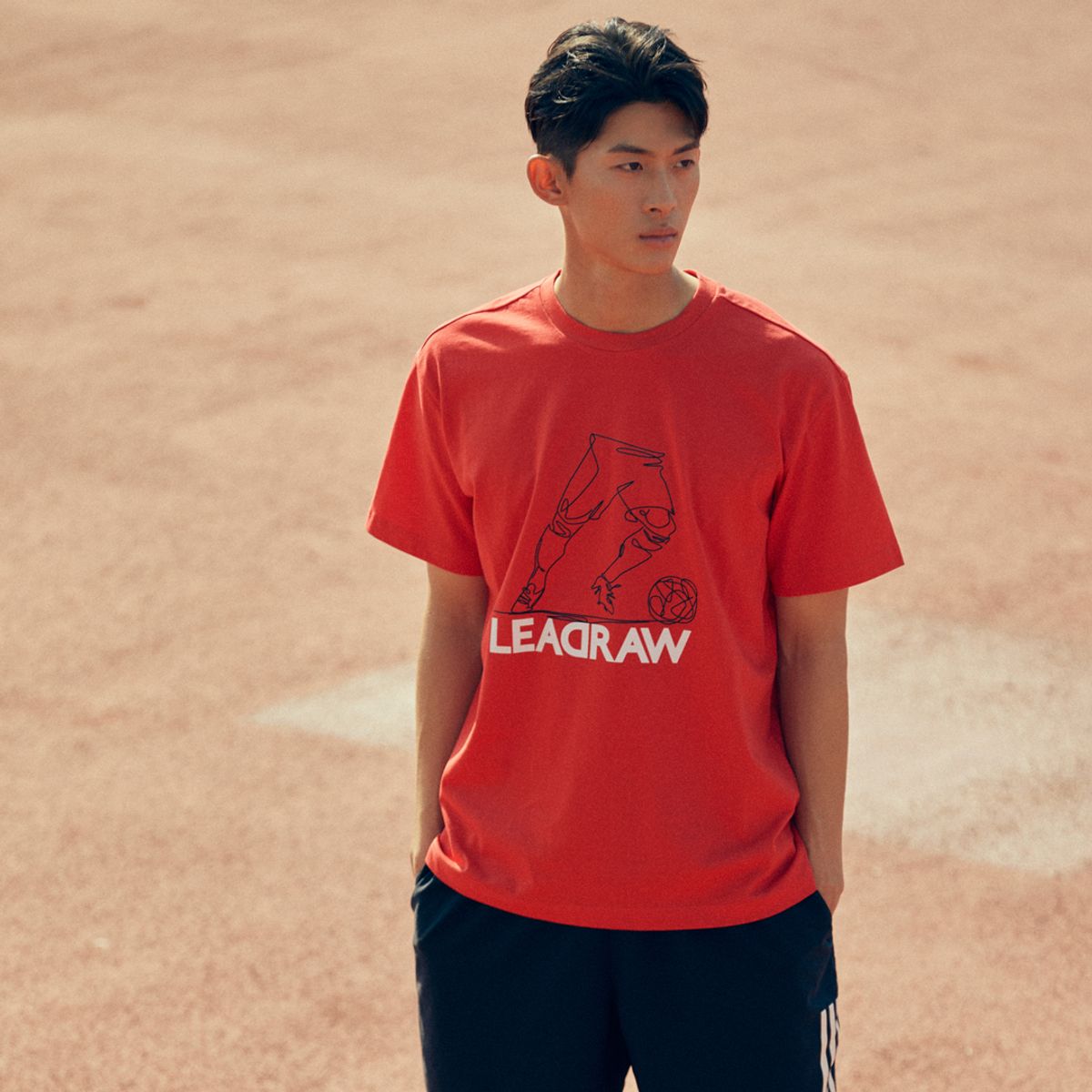 리드로(LEADRAW) Triunfo 드리블 티셔츠 _ 레드