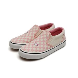 헬로키티 체크 키즈 슬립온