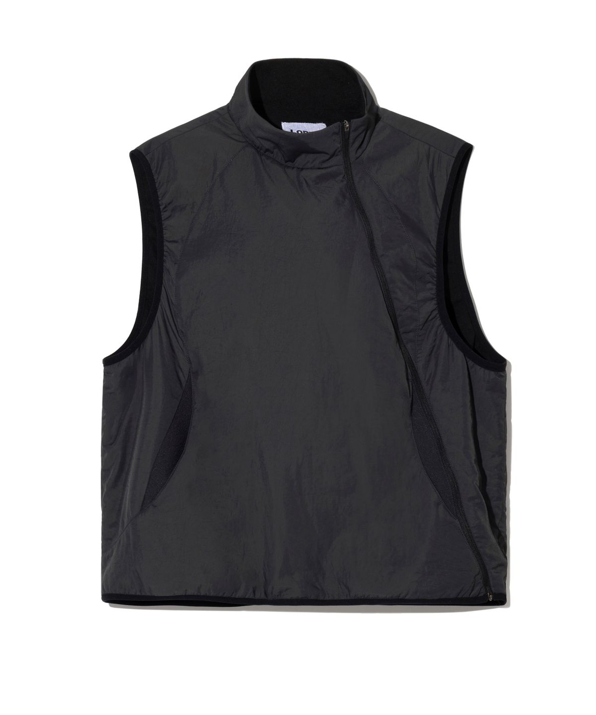 로어즈(LORES) Asymmetric Nylon Vest - Black