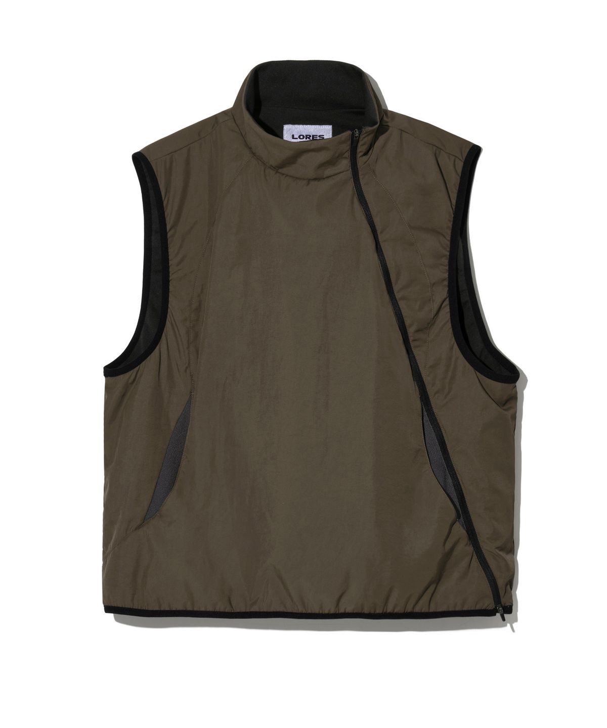 로어즈(LORES) Asymmetric Nylon Vest - Olive