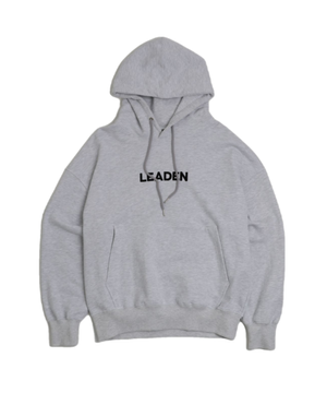 메인로고 헤비웨이트 오버핏 후드 스웨트셔츠 화이트멜란지