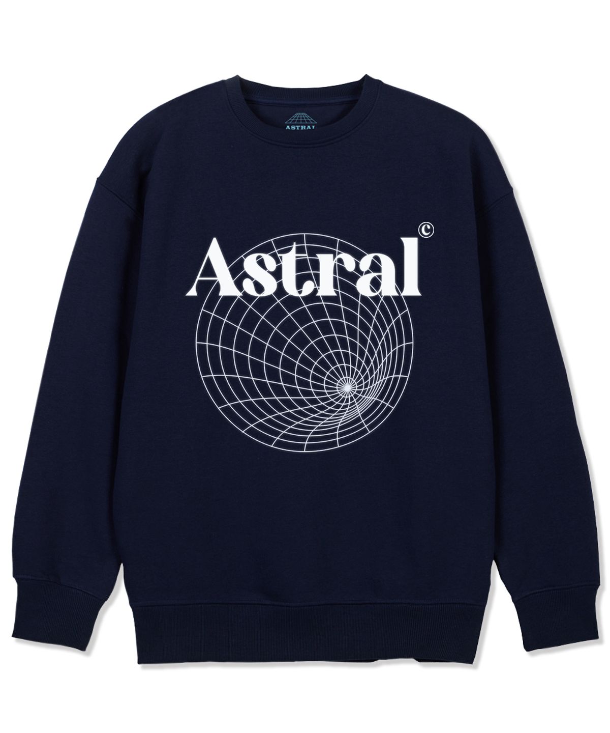 아스트랄 프로젝션(ASTRAL PROJECTION) 아스트랄 터널 루즈핏  맨투맨_네이비
